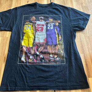 Legends NBA Graphic Tee Kobe Bryant Michael Jordan LeBron James Size S/M